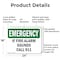 Signmission If Fire Alarm Sounds Call 911 Emergency Sign, Aluminum, 24in W x 18in L, 2PK OS-2PACK-EM-A-1824-L-10393 - alternate 2